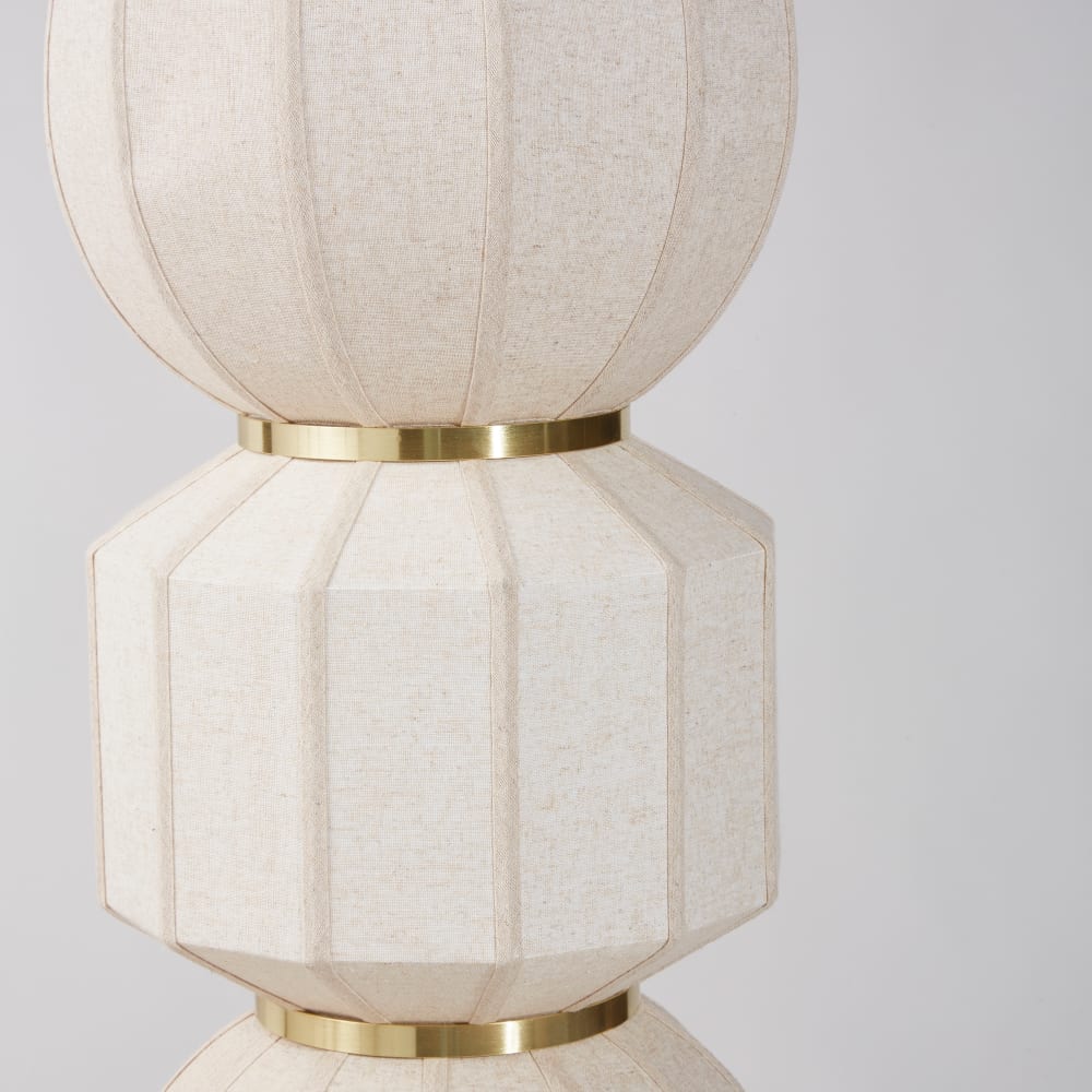 Suspension 3 abat-jours en polyester recyclé crème - Maisons du Monde
