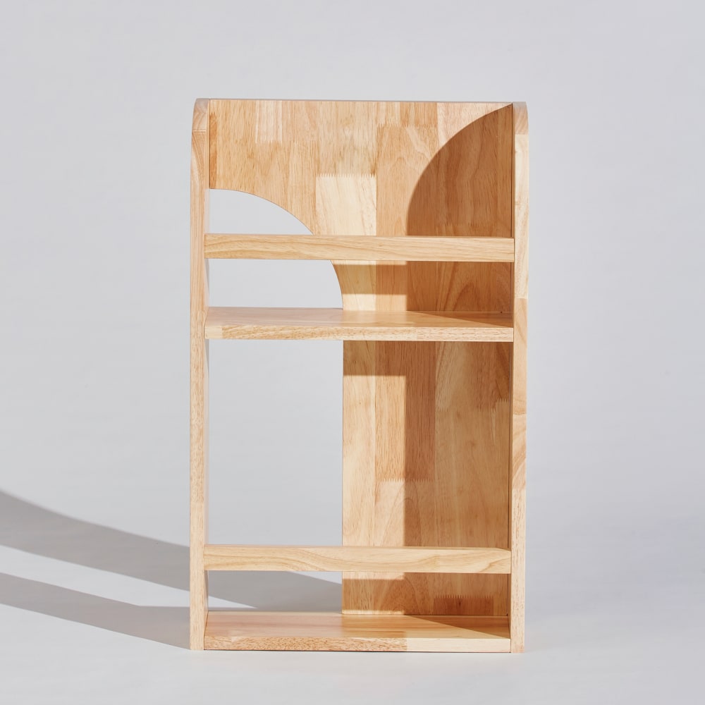 Etagère murale en bois d'hévéa