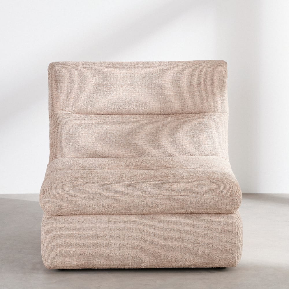 Chauffeuse 1 place en textile tramé coloris toffee