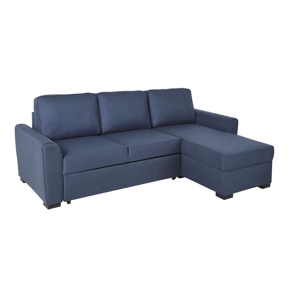 Eckschlafsofa, 3/4-Sitzer, Mitternachtsblau - Maisons Du Monde
