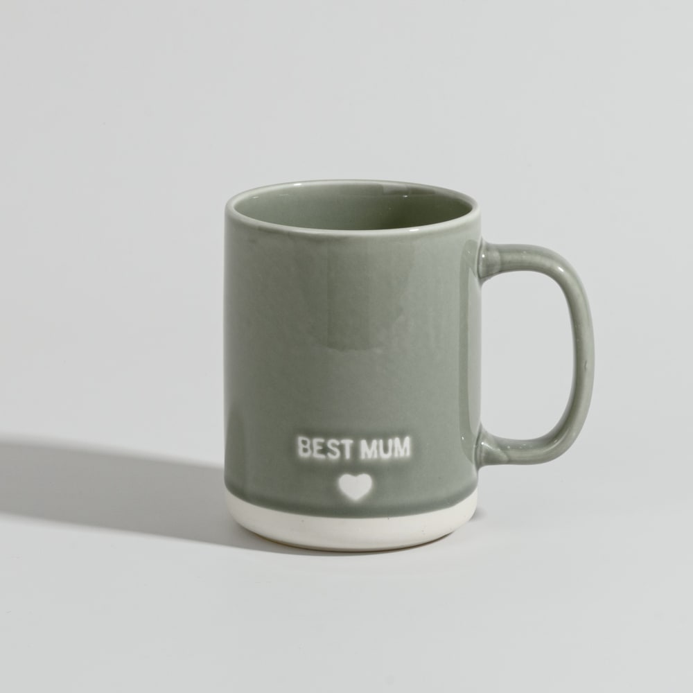 Taza de porcelana verde