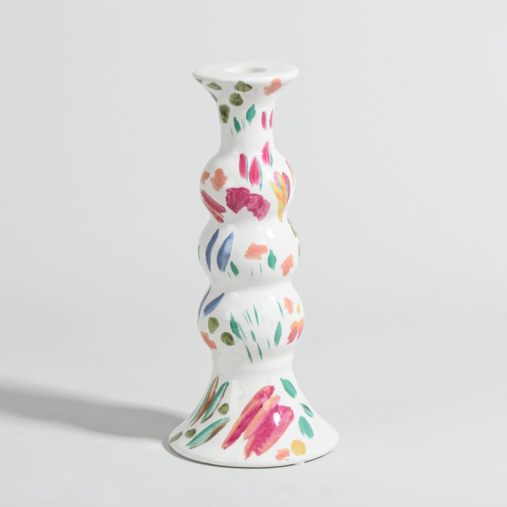 Bougeoir en dolomite multicolore