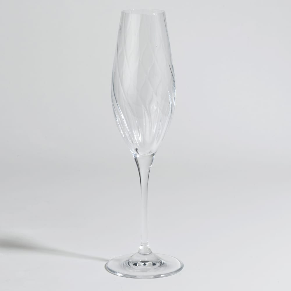 Flûte en verre transparent