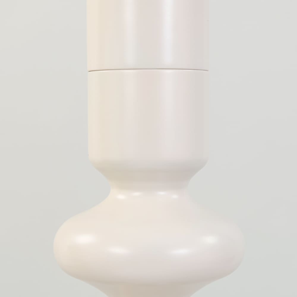 Stehlampe aus Stahl mit cremefarbenem Lampenschirm, Höhe 157 cm -