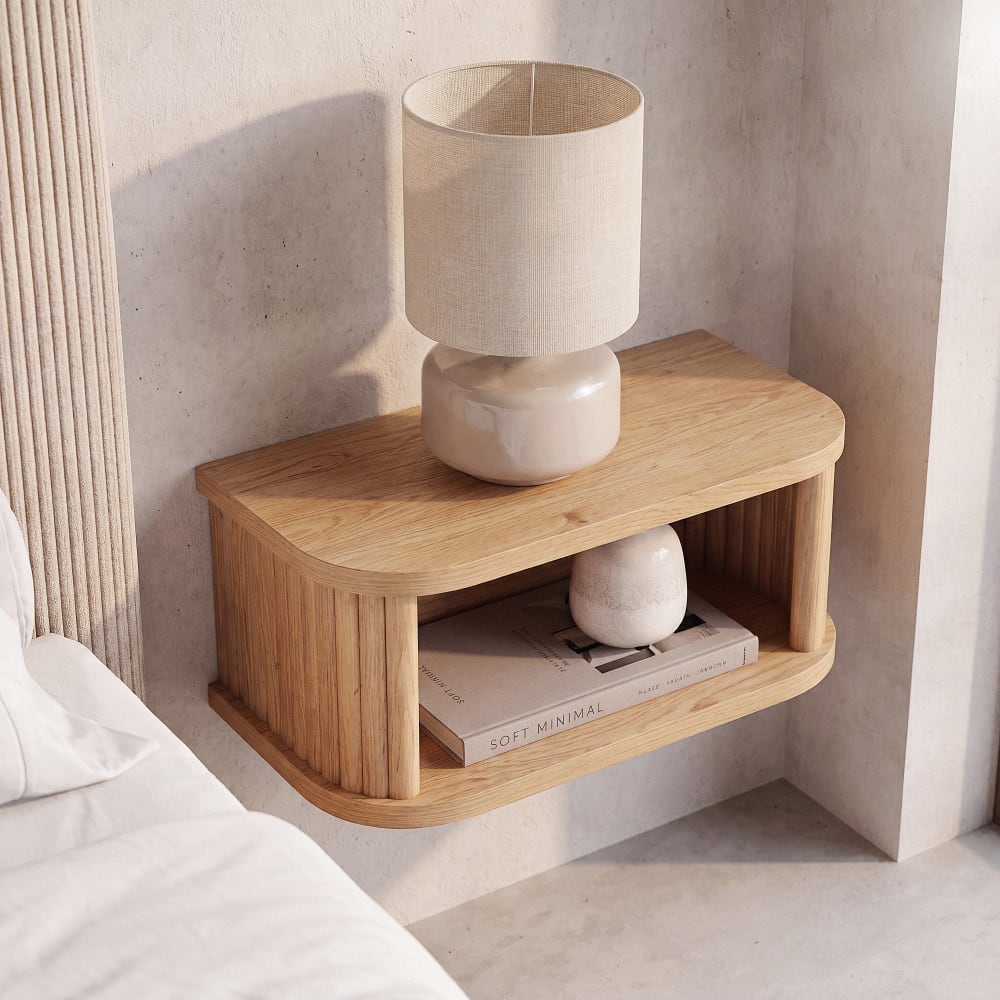 Table de chevet murale, L45 cm