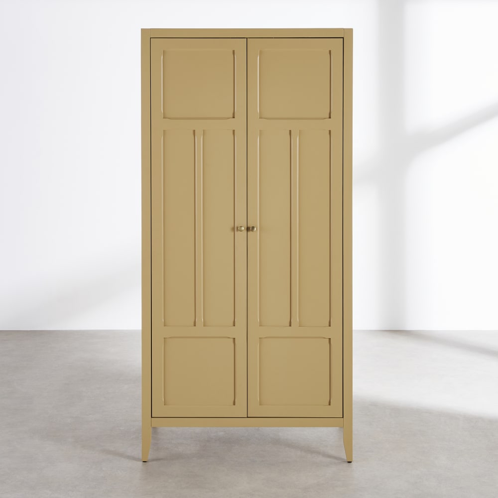 Armoire 2 portes ocre, L90 cm — vue 3