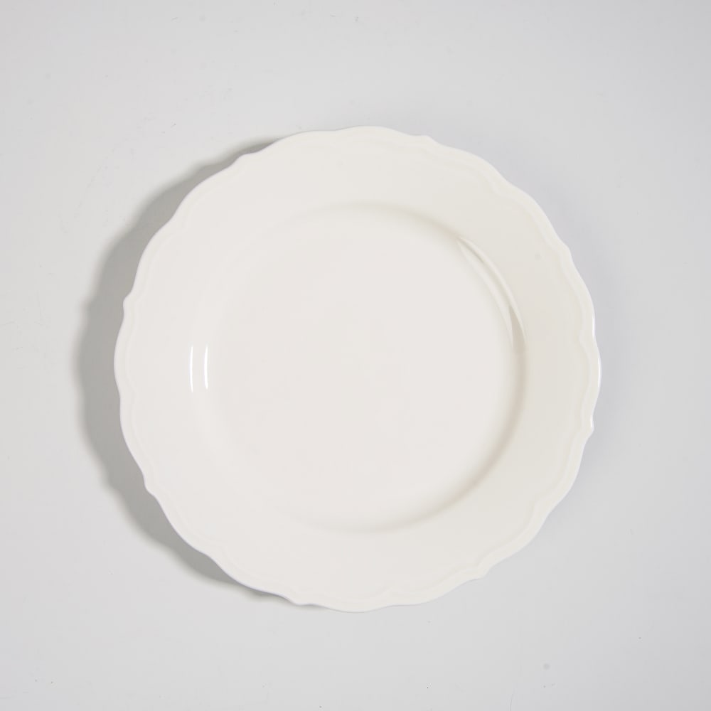 Assiette à dessert en grès blanc