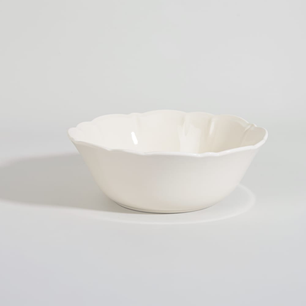 Saladier en grès blanc