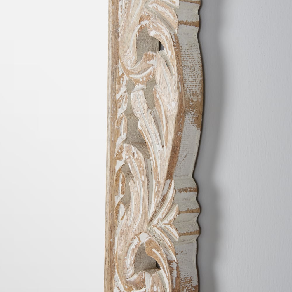 Grand miroir rectangulaire en bois de manguier, 90x180 cm — vue 3