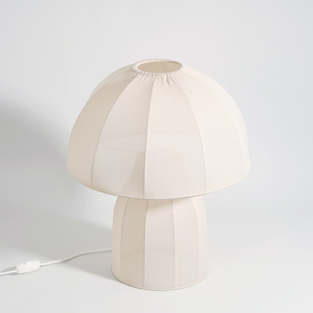 Lampe champignon beige crème — vue 3