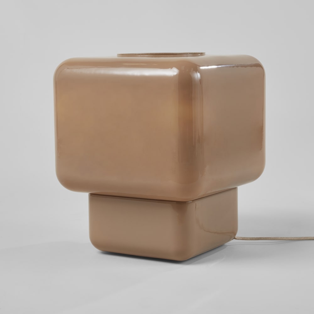 Lampe en verre marron — vue 3