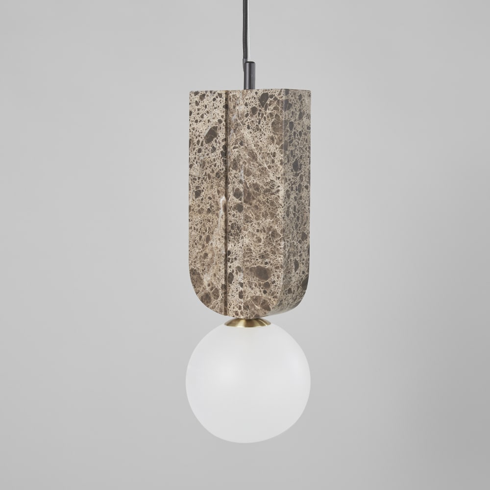 Suspension en marbre et globe — vue 3