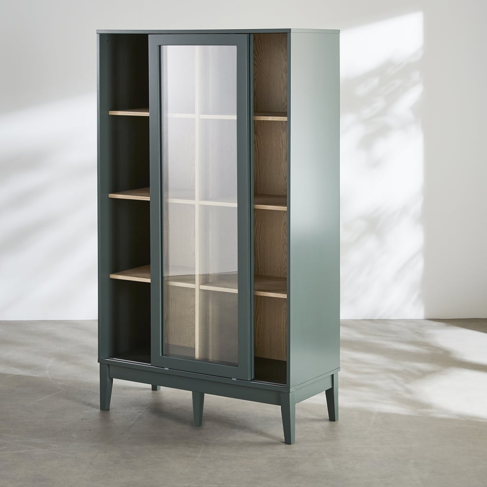 Vitrine 2 portes vert foncé, L90 cm — vue 4