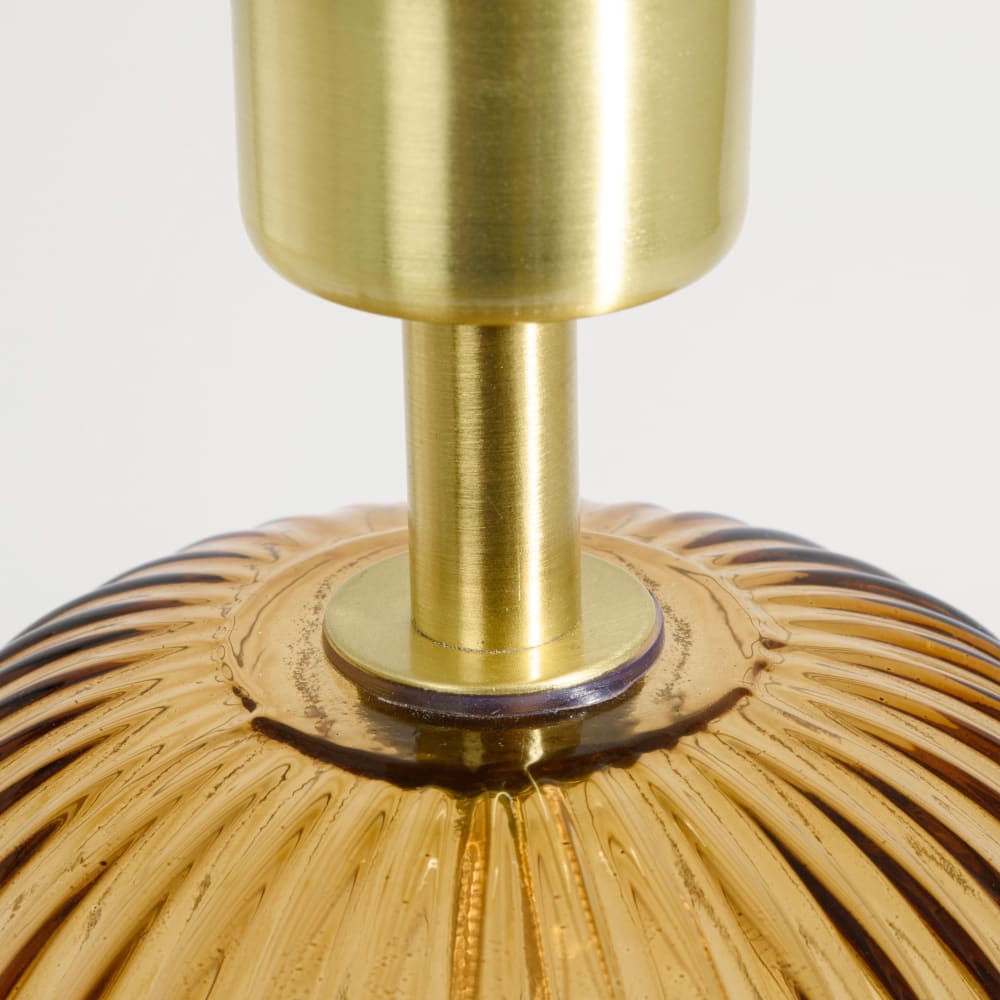 Pied de lampe en verre ambré — vue 4