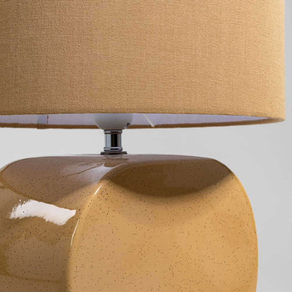 Lampe en grès et abat-jour ocre — vue 4