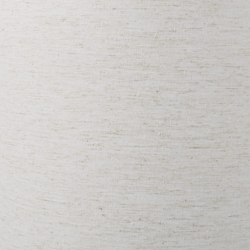 Lampe en grès beige et abat-jour beige crème — vue 3