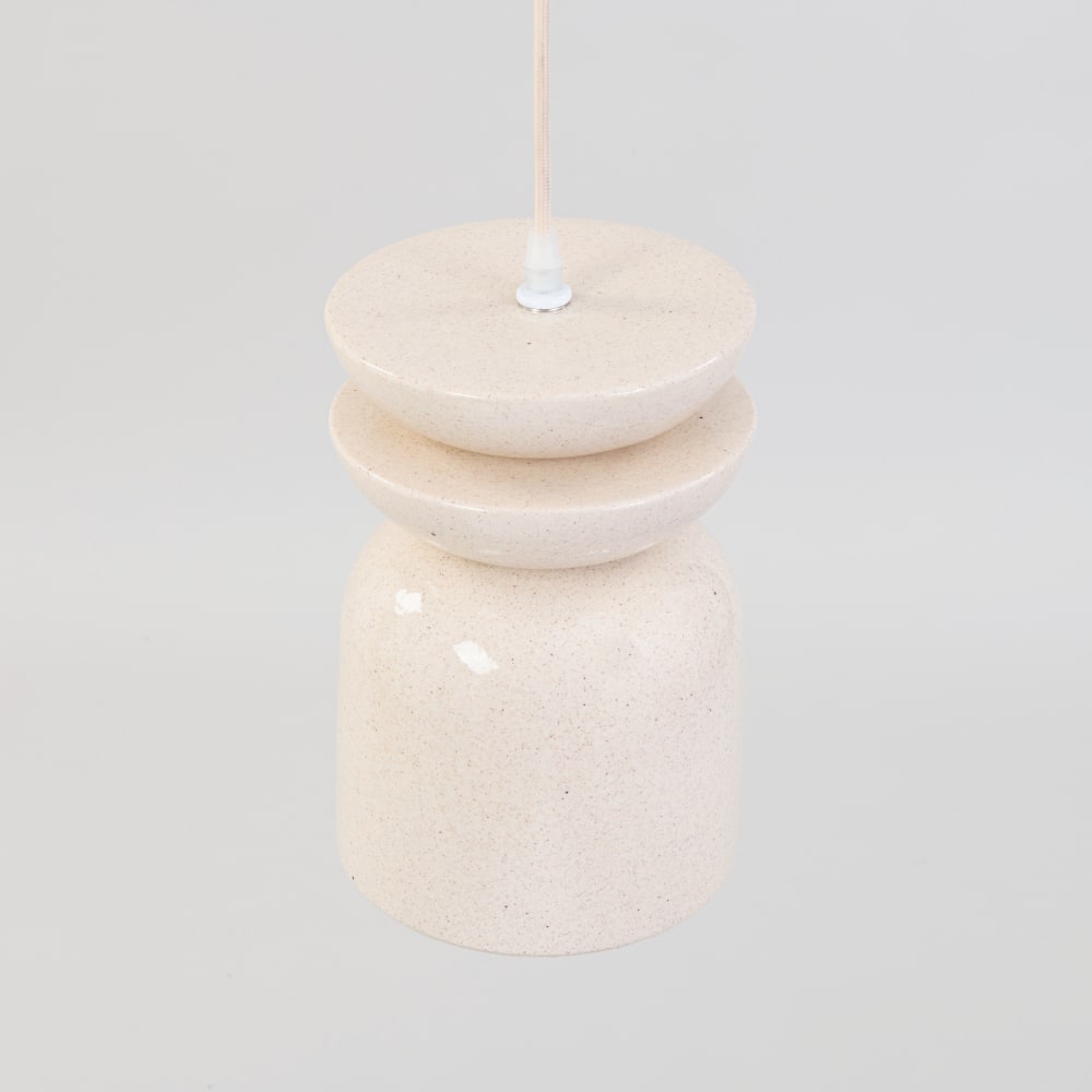 Suspension en grès beige — vue 3