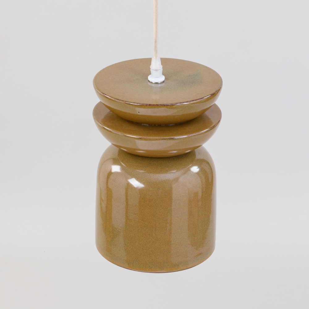 Suspension en grès marron — vue 3