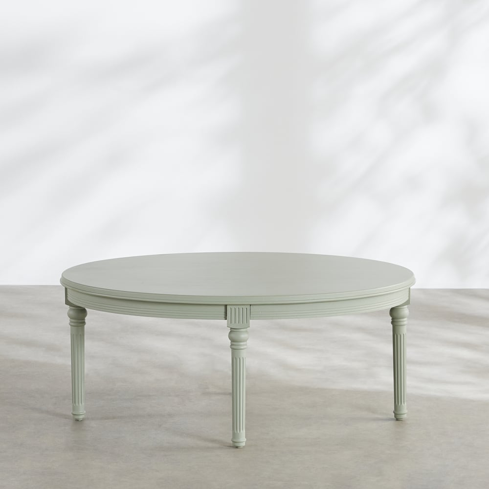 Table basse ovale verte