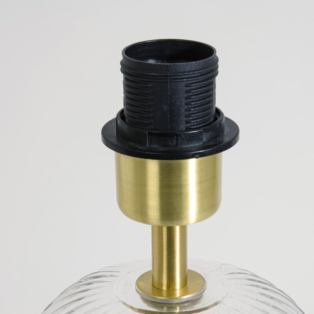 Pied de lampe en verre transparent — vue 3