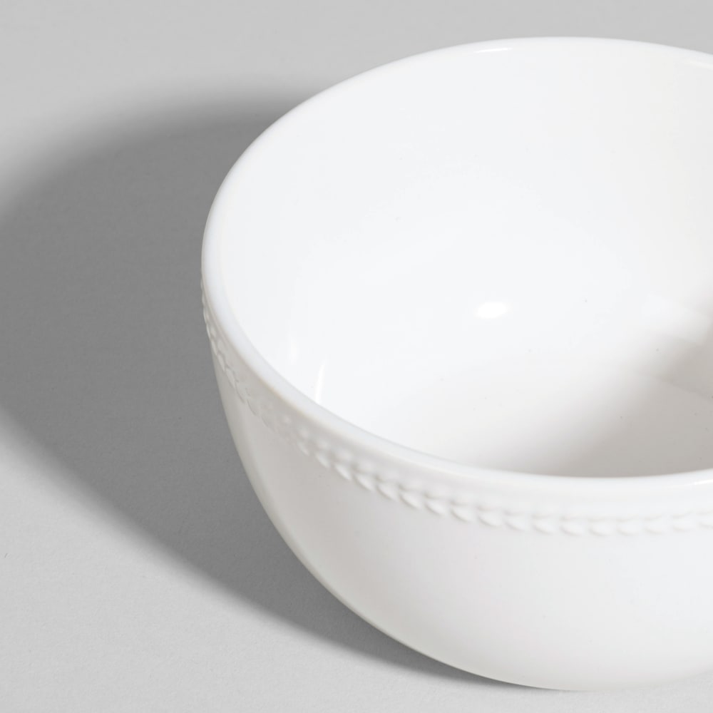 Weiße Keramikschale mit geprägtem Rand - Maisons Du Monde