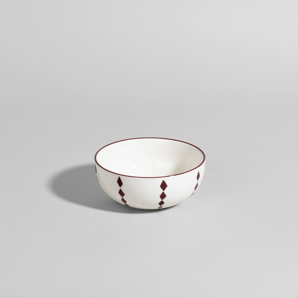 Coupelle en céramique blanche à motifs