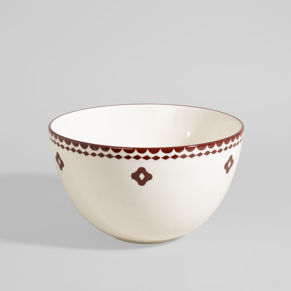 Saladier en céramique blanche à motifs — Beyit