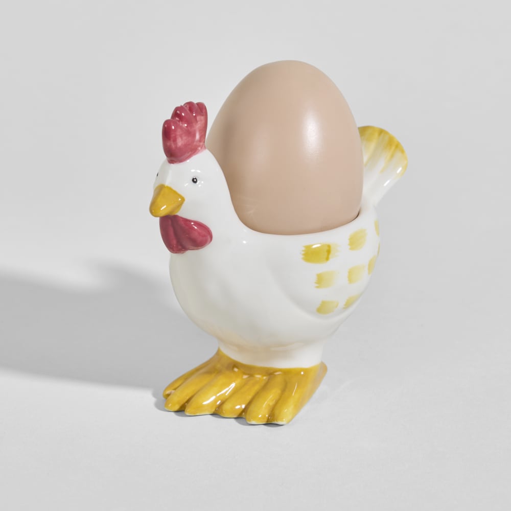 Coquetier poule en grès