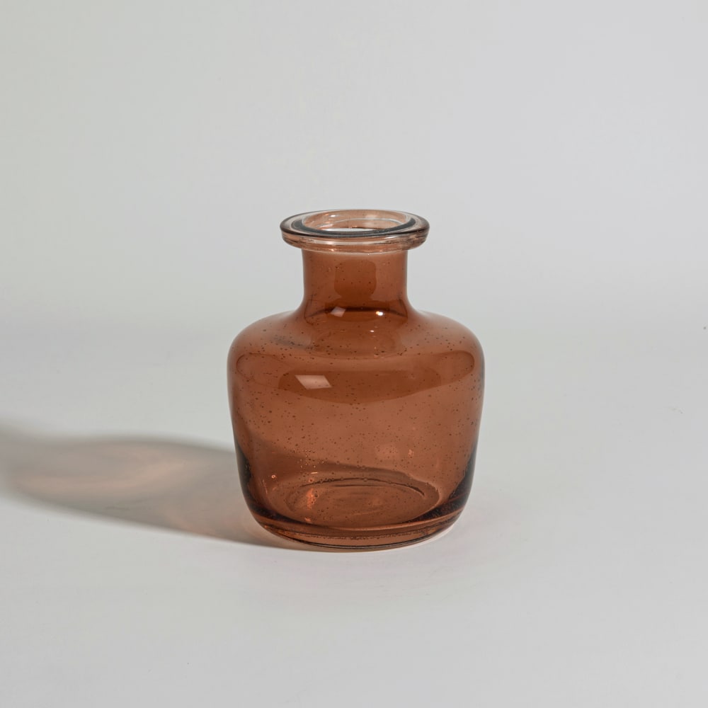 Vase en verre bullé marron, H16 cm — Beyit