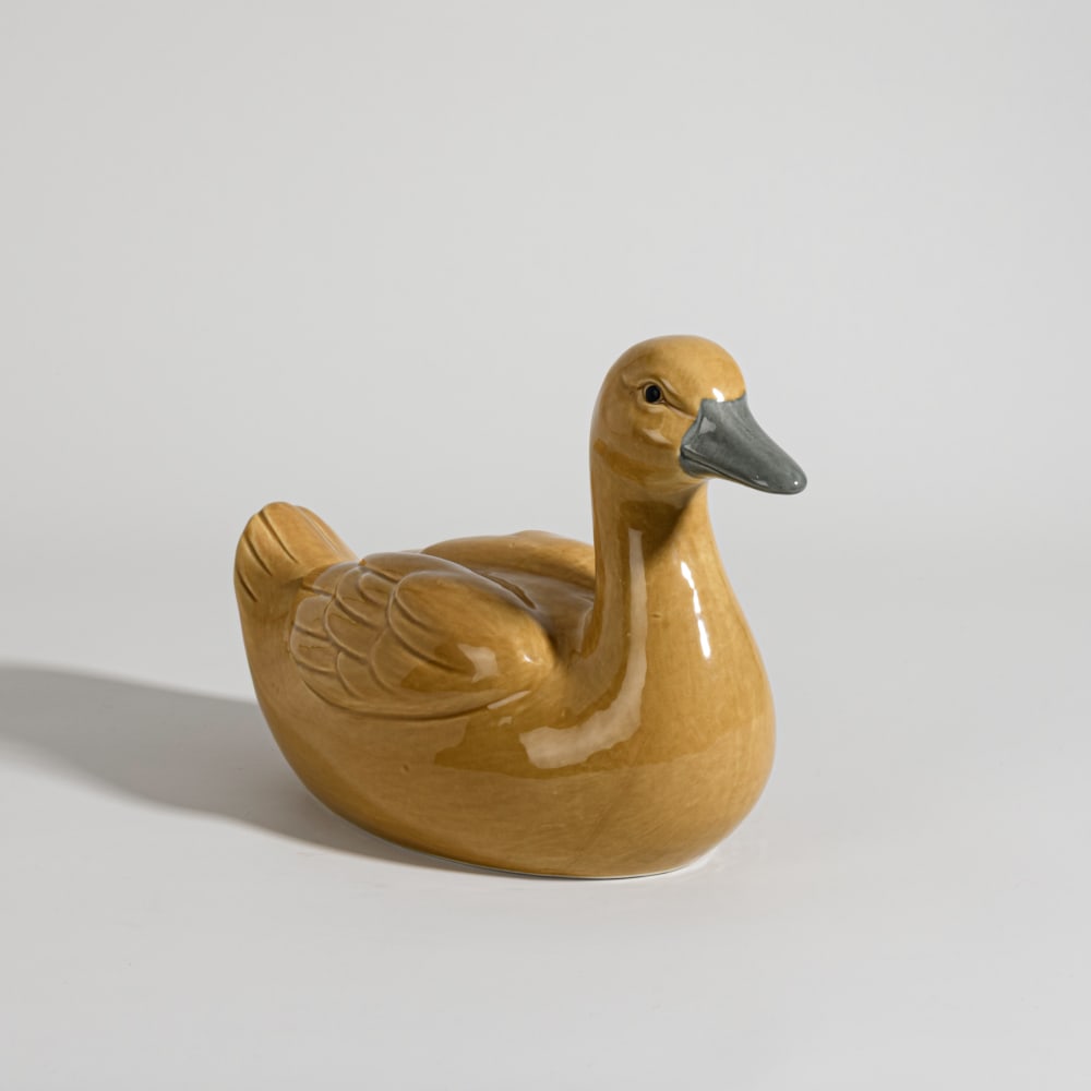 Entenfigur aus senfgelbem Steingut, H 19 cm - Maisons Du Monde