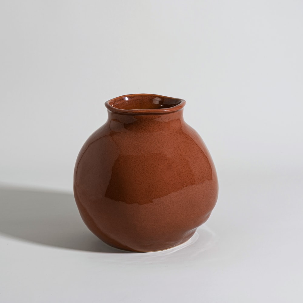 Vase en grès terracotta, H21 cm