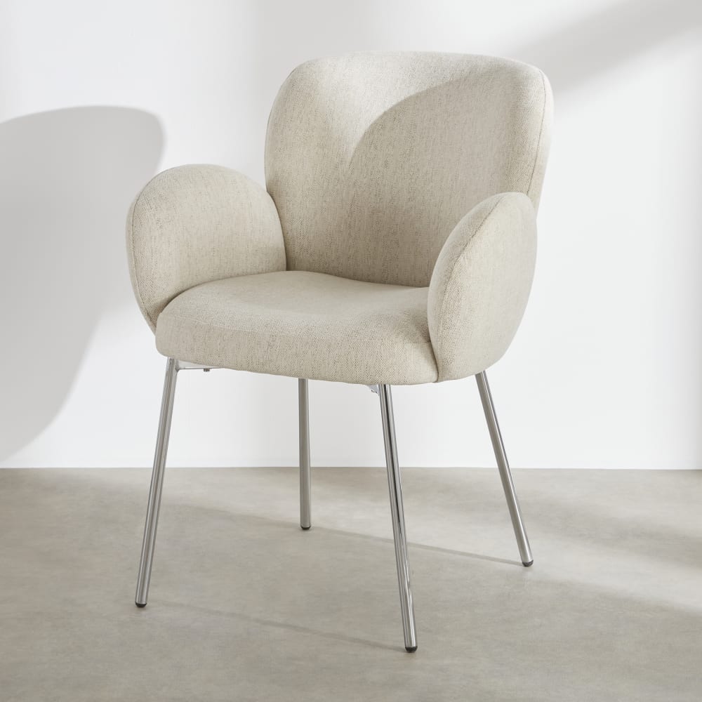 Fauteuil de table en - pieds acier