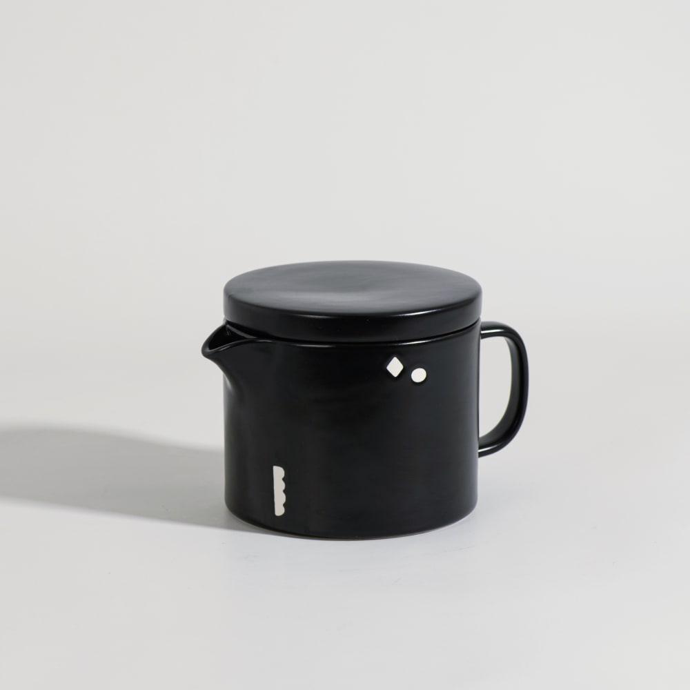 Schwarze Keramik-Teekanne mit Muster, 0,9 l - Maisons Du Monde