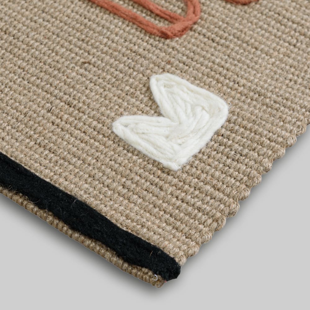 Tapis en jute à motifs tricolores, 60x90 cm — vue 3