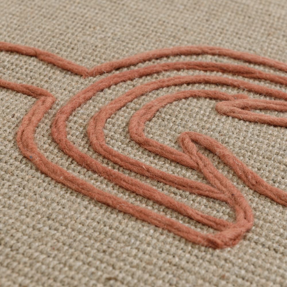 Tapis en jute à motifs tricolores, 60x90 cm — vue 4