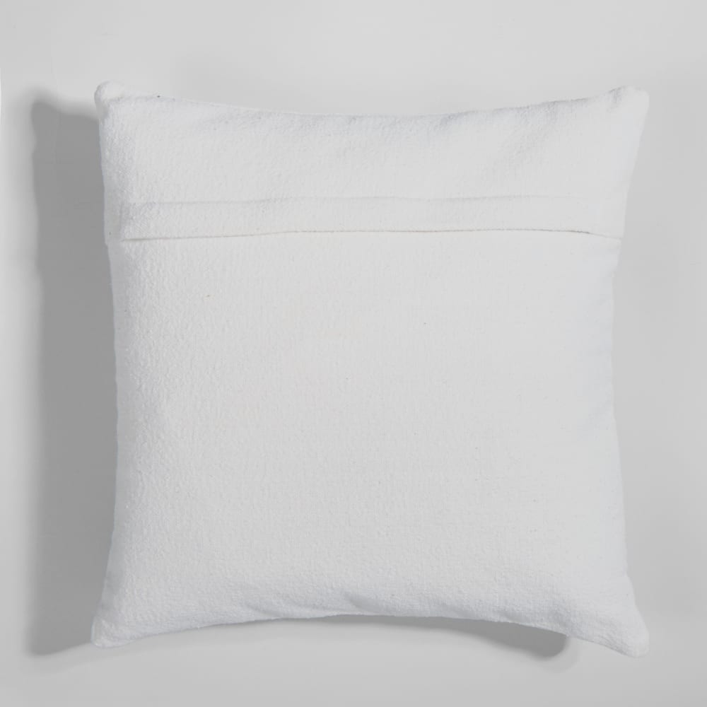Housse de coussin en coton blanc motifs en relief multicolores, 40x40 cm — vue 3