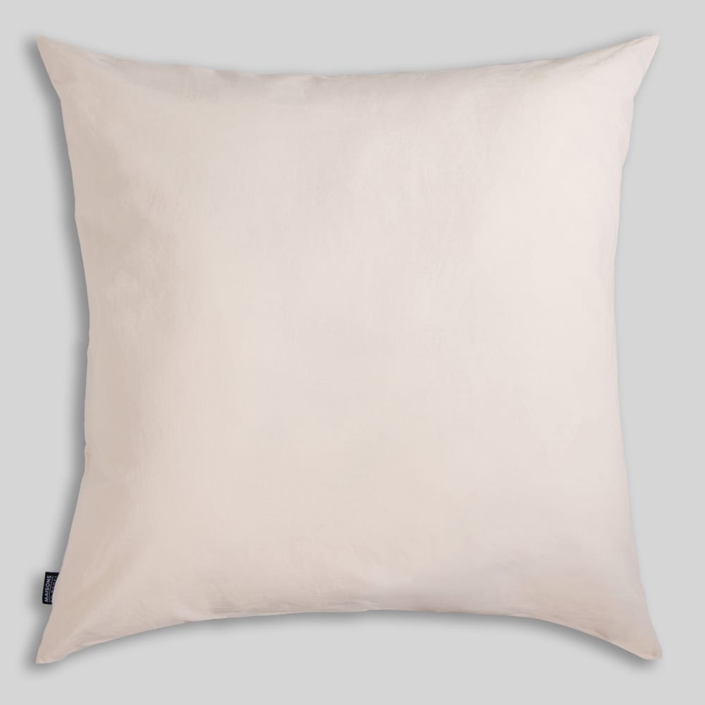 Taie d'oreiller en coton crème, 63x63 cm