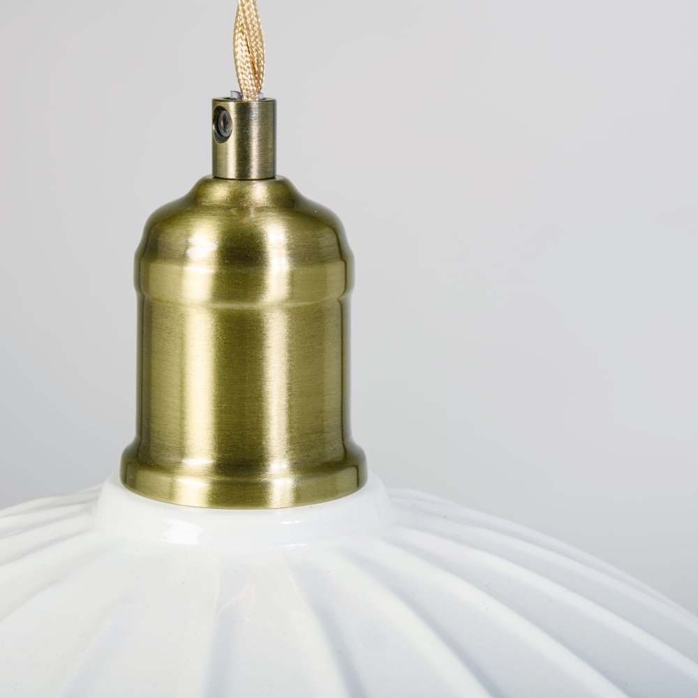 Petite suspension en acier blanc et doré — vue 3