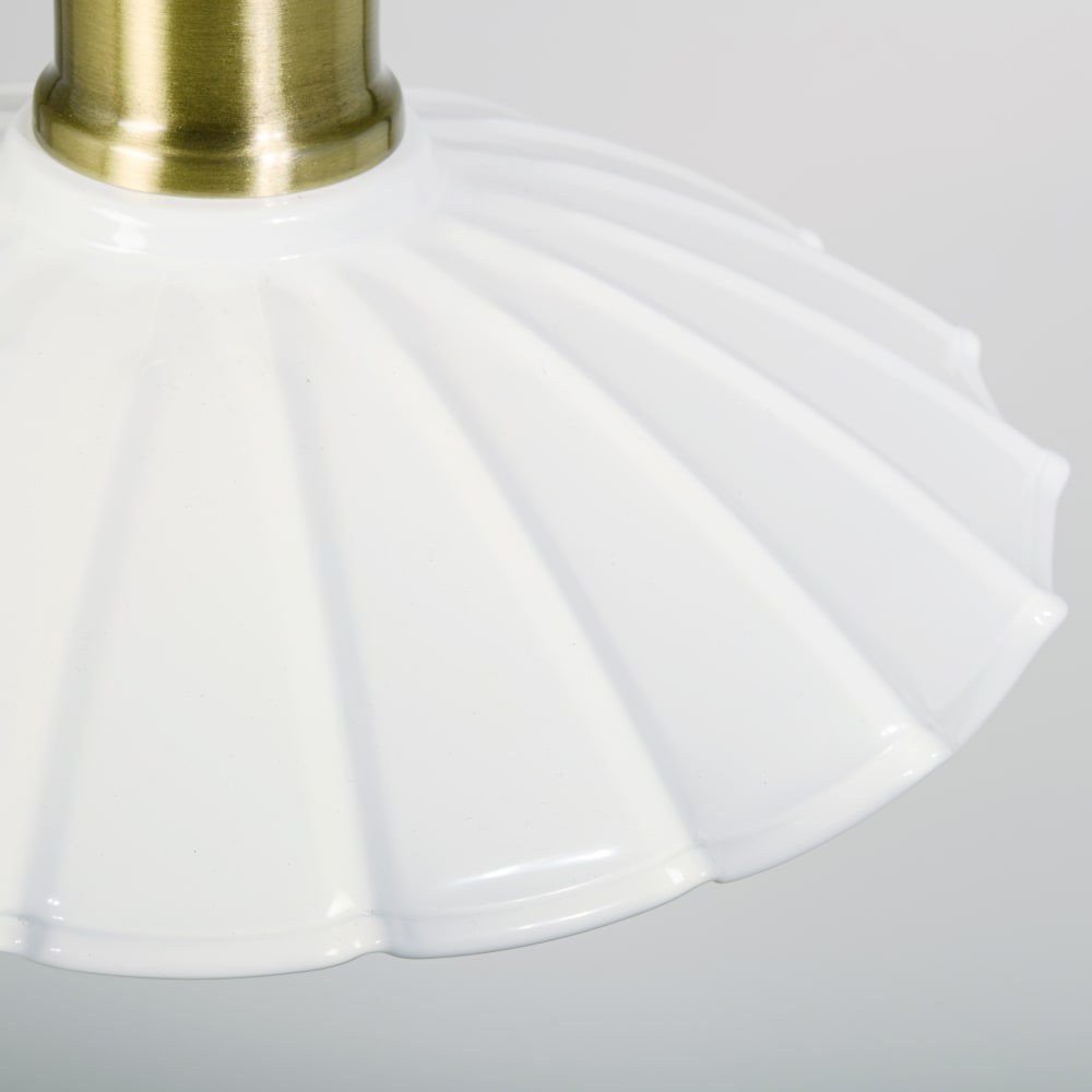 Petite suspension en acier blanc et doré — vue 4