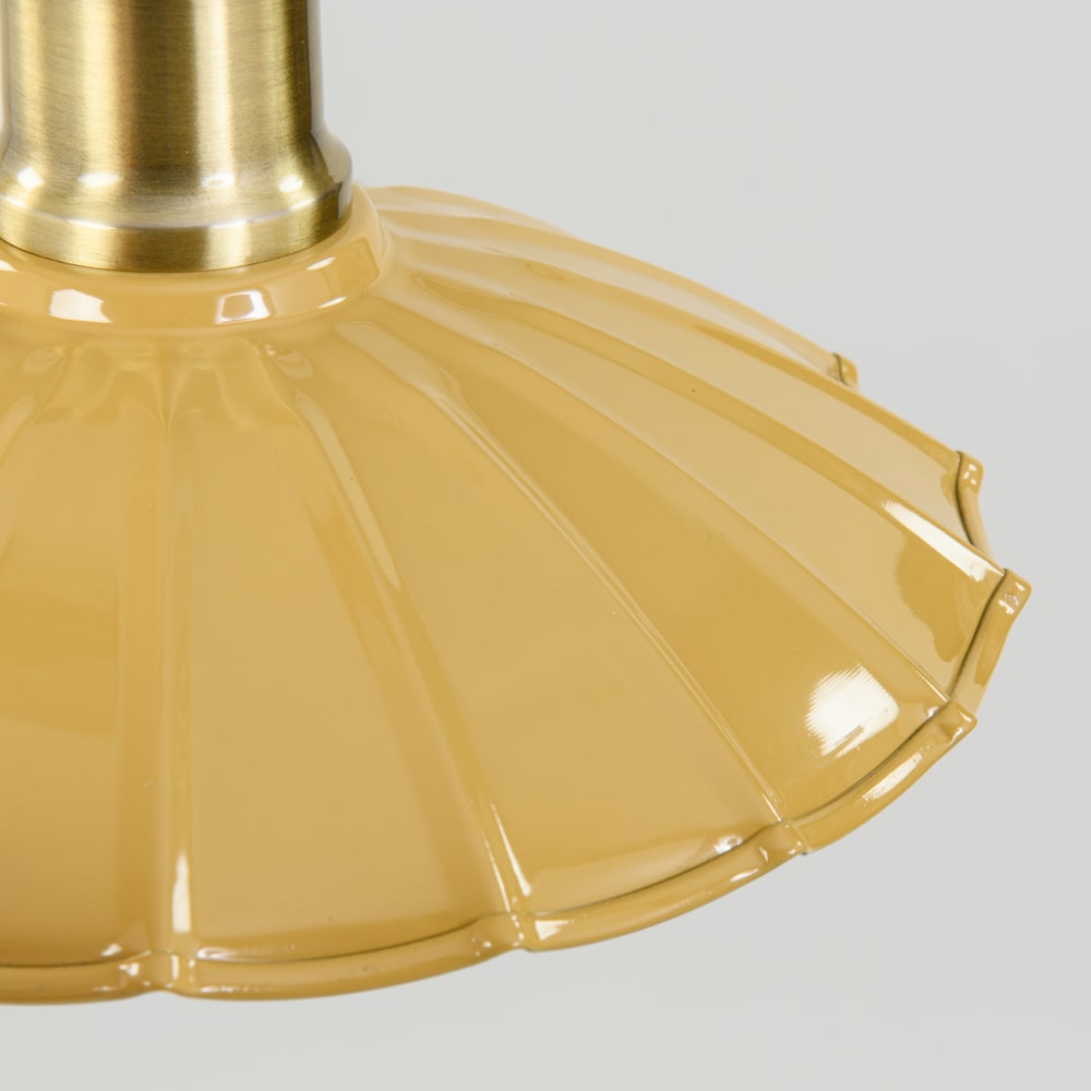 Petite suspension en acier jaune et doré — vue 4