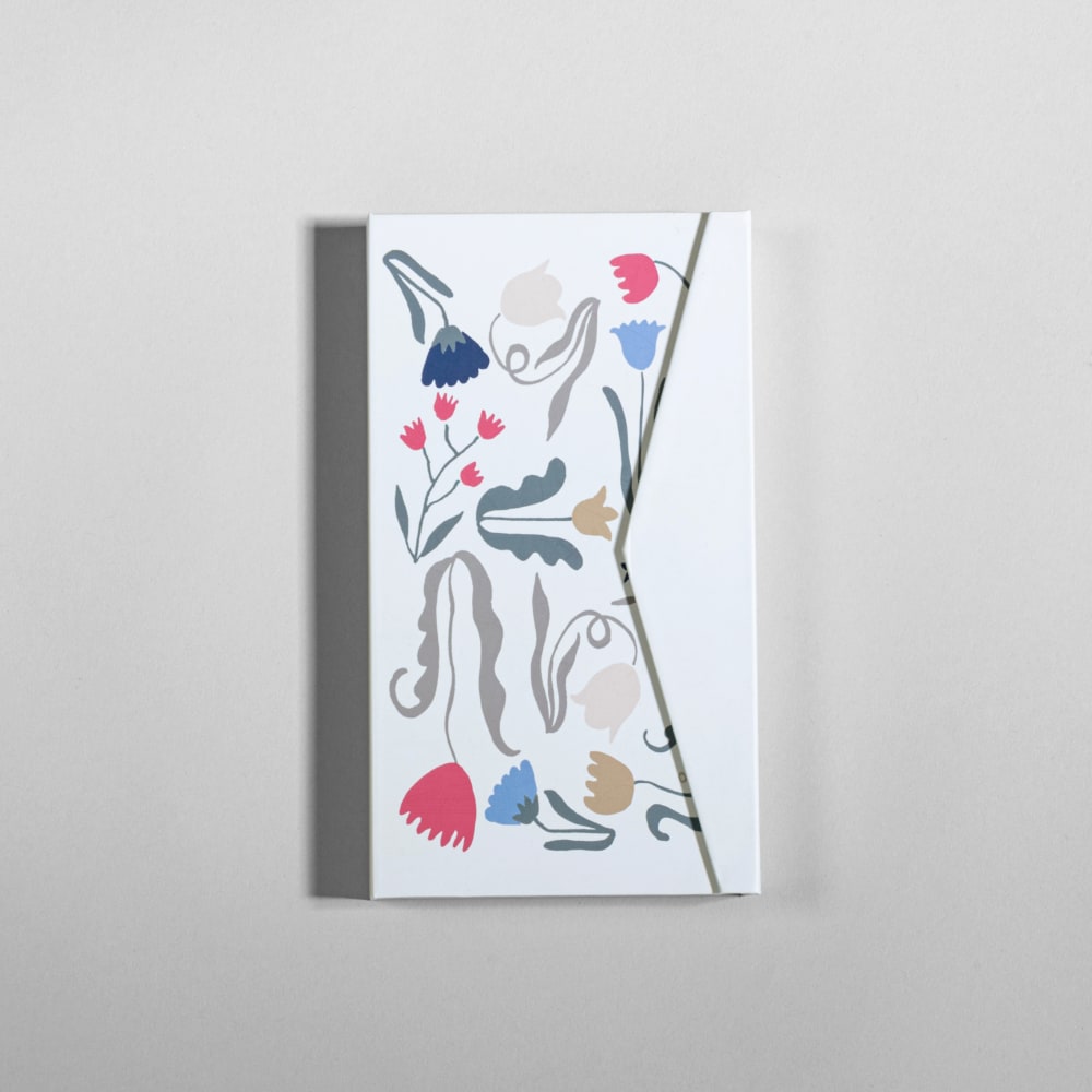 Set de notes adhésives et feuilles motifs fleurs multicolores