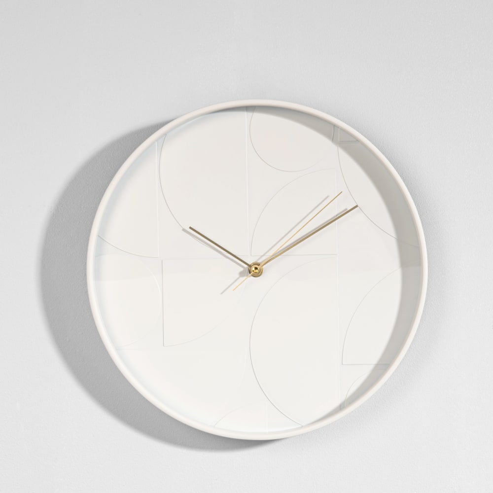 Horloge taupe en relief, Ø31 cm — Beyit