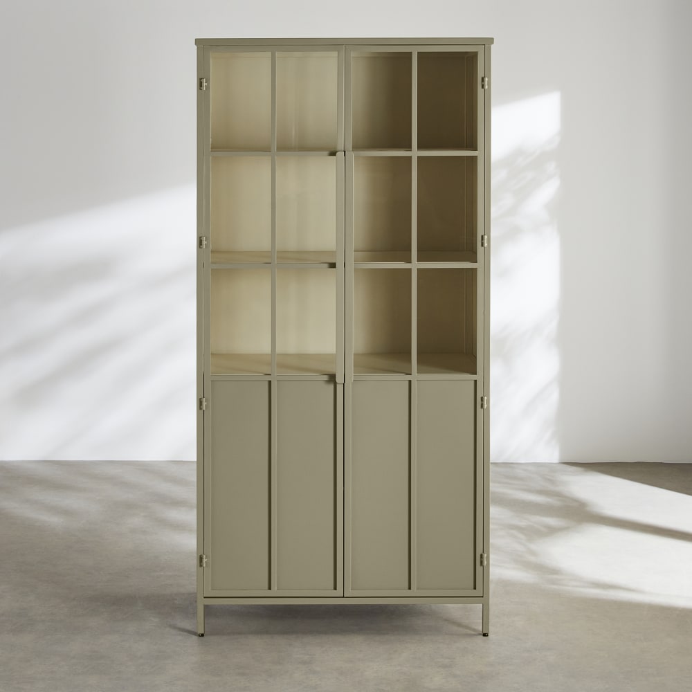 Vaisselier en acier vert sauge, L90 cm — vue 3