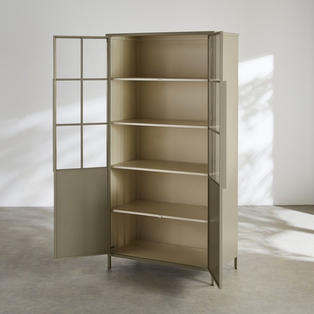Vaisselier en acier vert sauge, L90 cm — vue 4