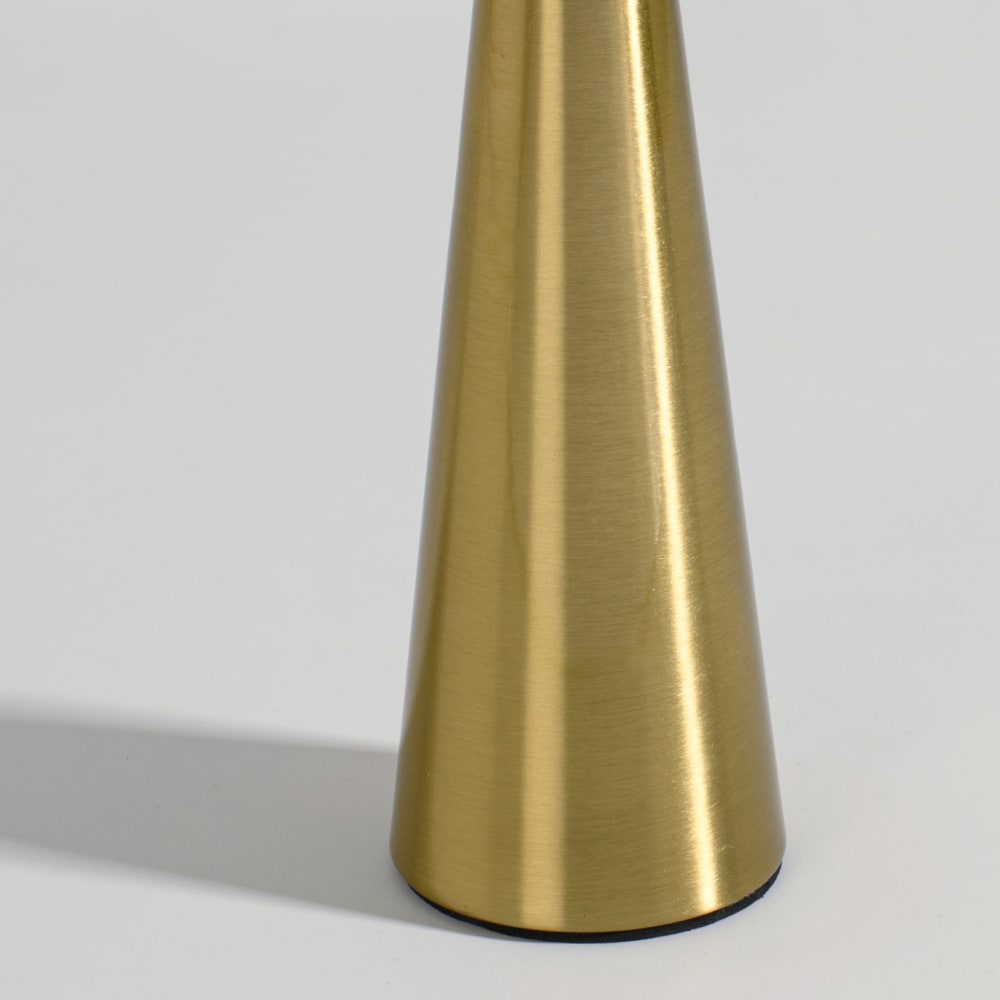 Vergoldeter Stahlkerzenständer, H 22 cm - Maisons Du Monde