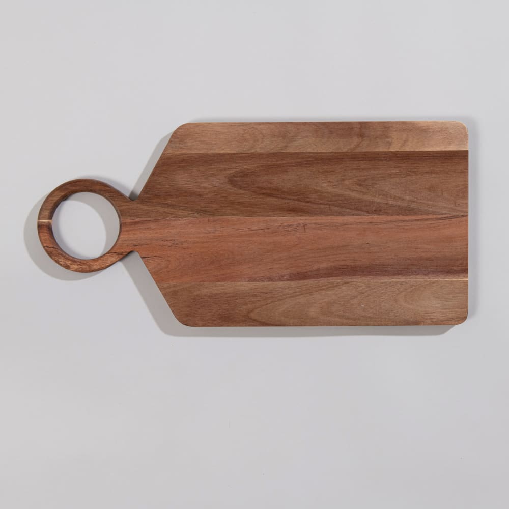 Planche à découper en bois d'acacia et anse ronde Planche à découper en bois d'acacia et anse ronde