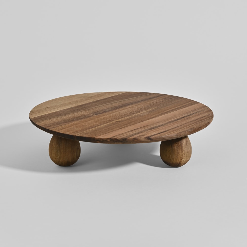 Présentoir à gâteau en bois d'acacia