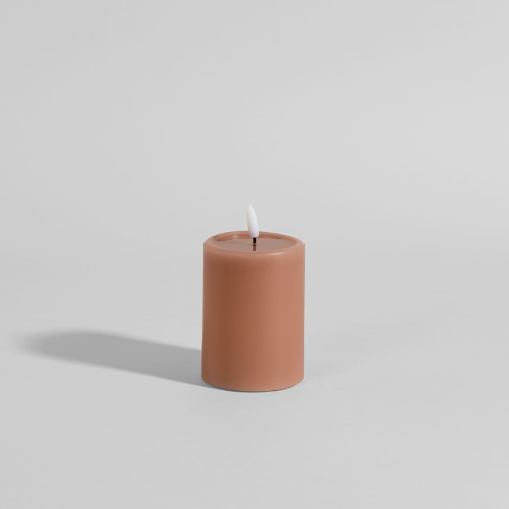 LED-Kerze aus rosa Wachs, 7 x 10 cm - Maisons Du Monde