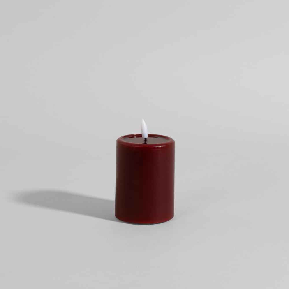 Rote LED-Kerze aus Wachs, 7 x 10 cm - Maisons Du Monde