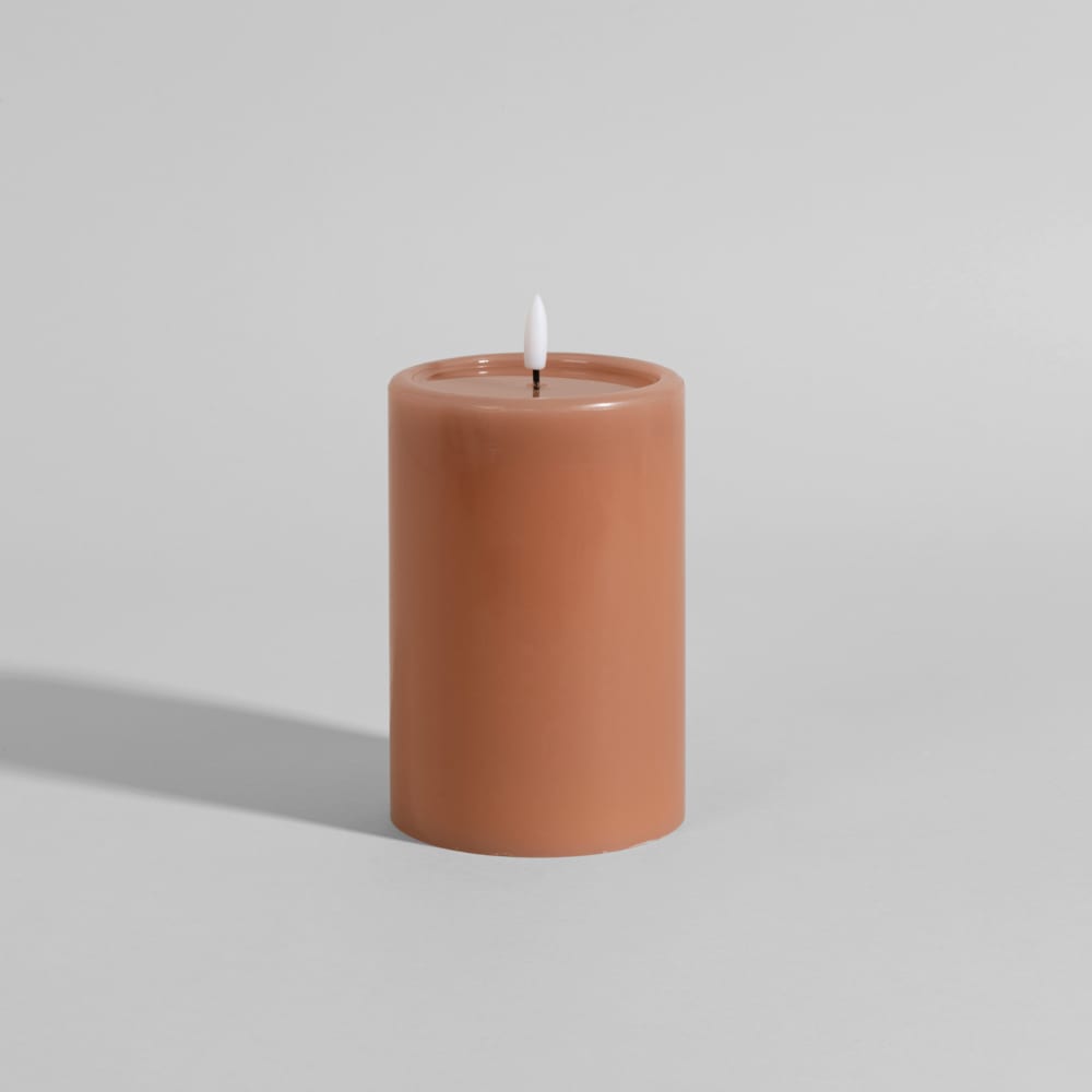 LED-Kerze aus rosa Wachs, 10 x 15 cm - Maisons Du Monde